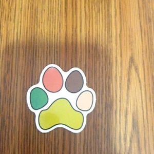 Paw print sticker